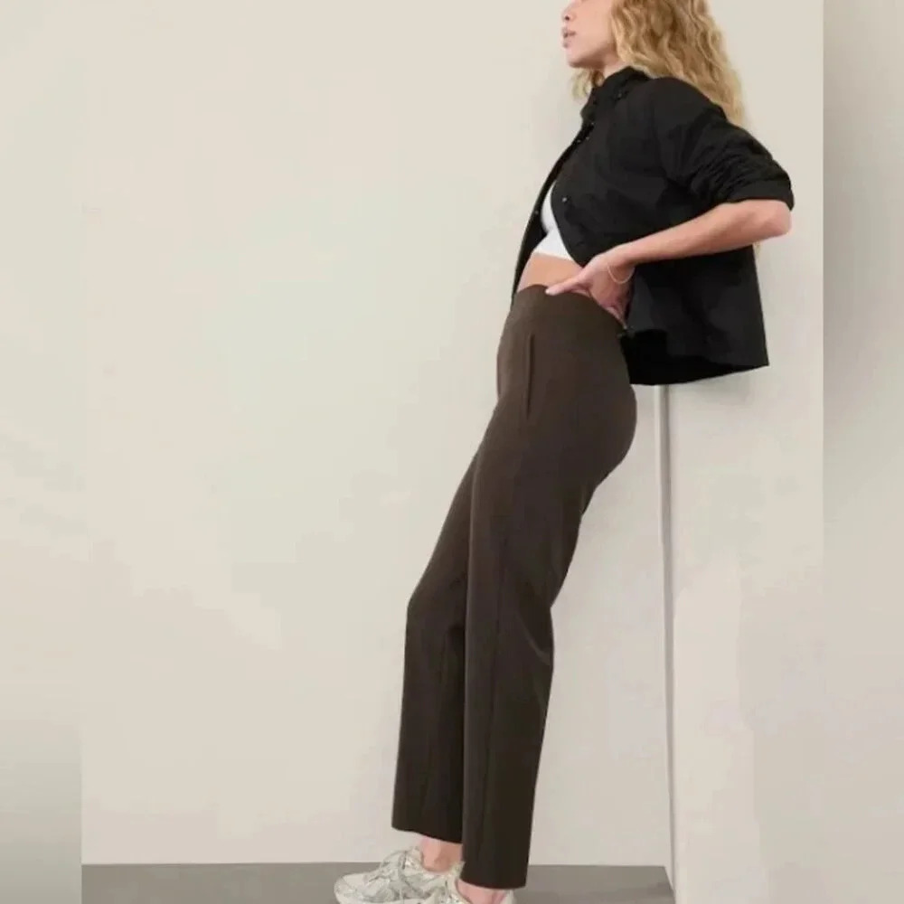 Athleta Brown Straight Leg Jumpsuit Soft Fabric